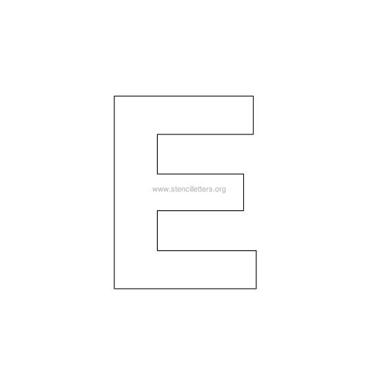 bold stencil letter e