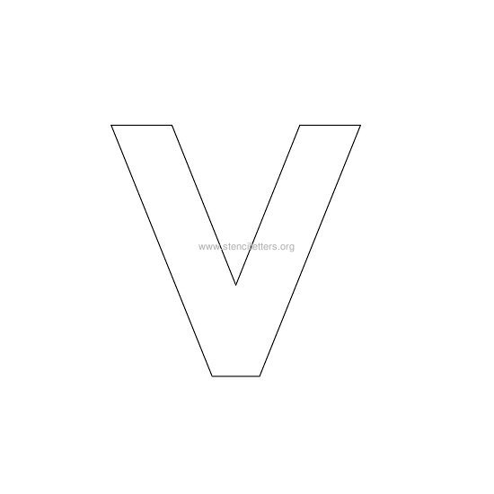 bold stencil letter v