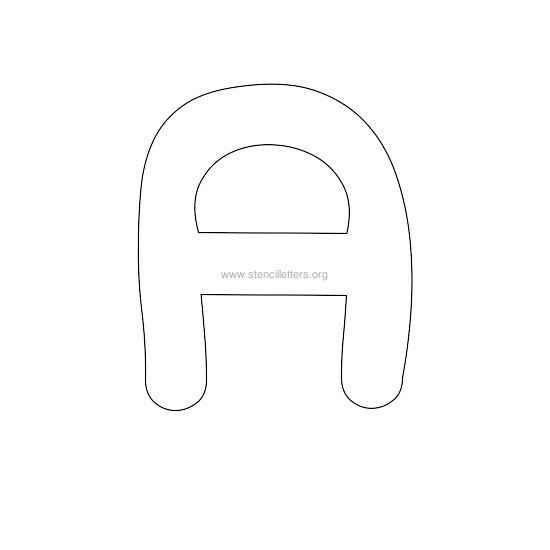bubble stencil letter a