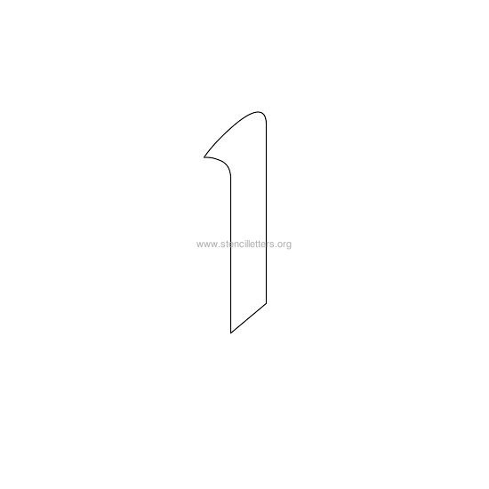 celtic stencil letter i