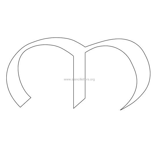 celtic stencil letter m