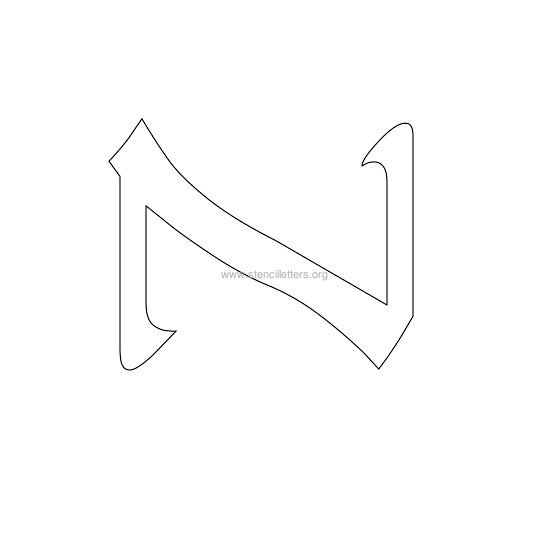 celtic stencil letter n