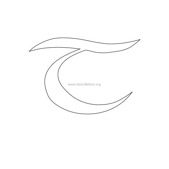 celtic stencil letter t