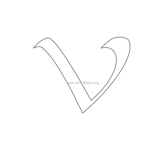 celtic stencil letter v