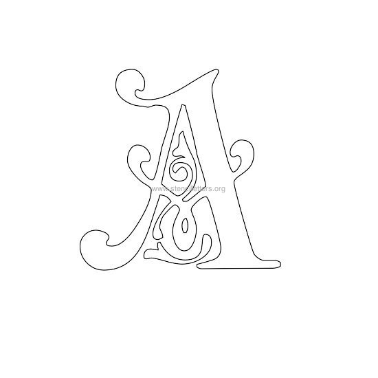 floral wall stencil letter a