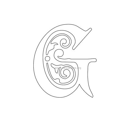 floral wall stencil letter g