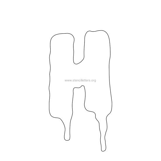 halloween stencil letter h