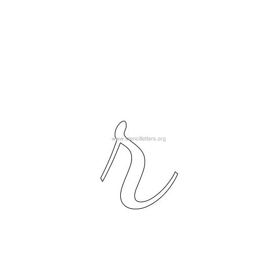 lowercase wedding stencil letter r
