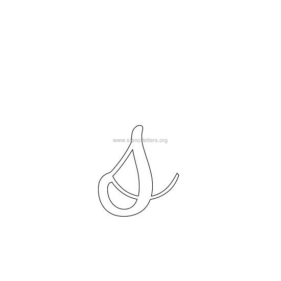 lowercase wedding stencil letter s