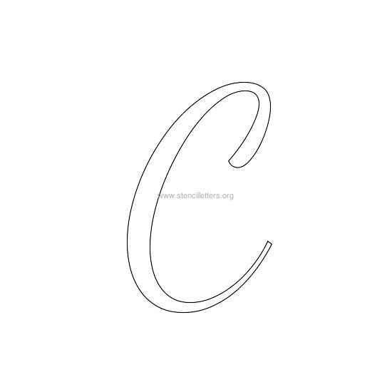 uppercase wedding stencil letter c