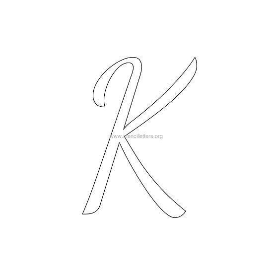 uppercase wedding stencil letter k