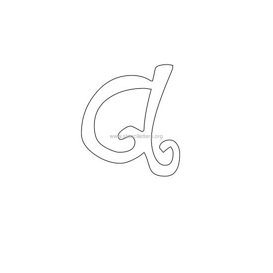 lowercase scrapbooking stencil letter a