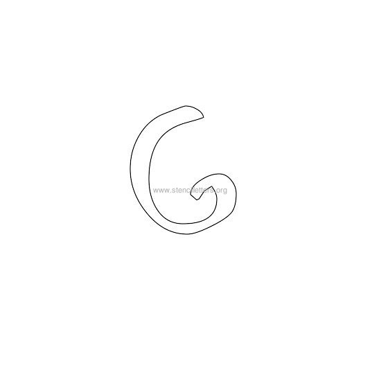 lowercase scrapbooking stencil letter c