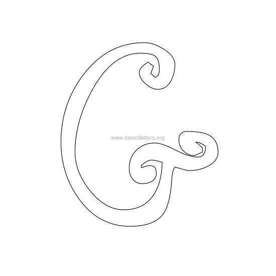 uppercase scrapbooking stencil letter g