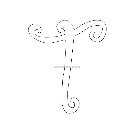 uppercase scrapbooking stencil letter t