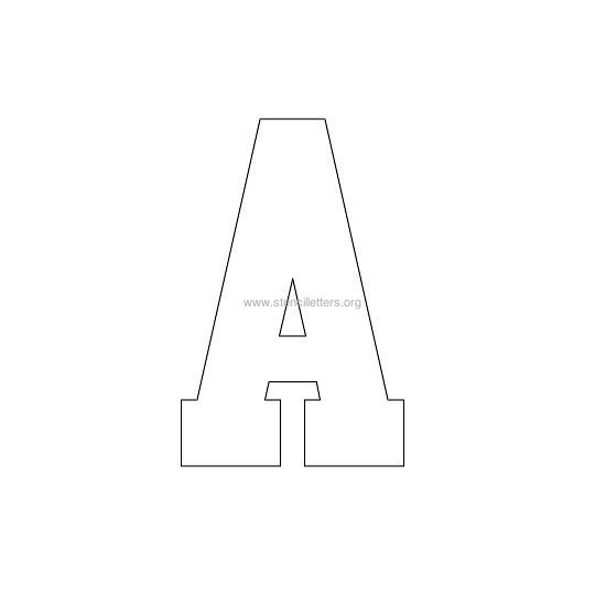 varsity stencil letter a