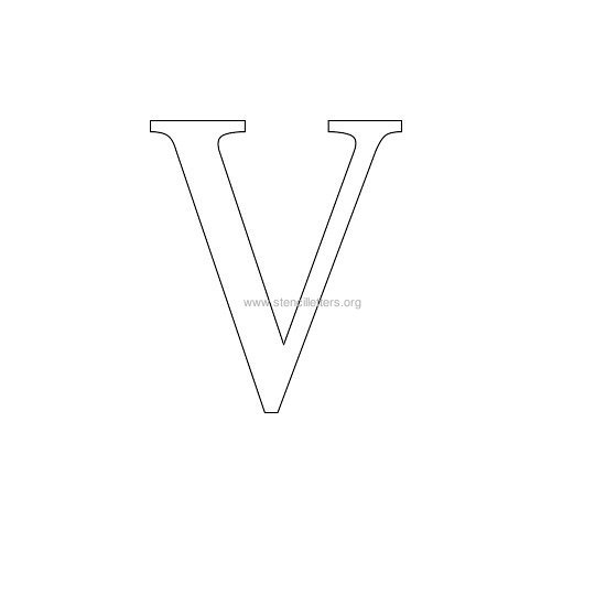 greek wall stencil letter v