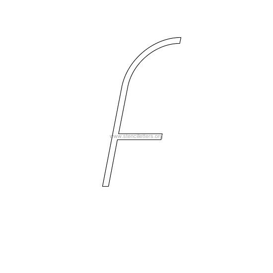 lowercase italic wall stencil letter to Print