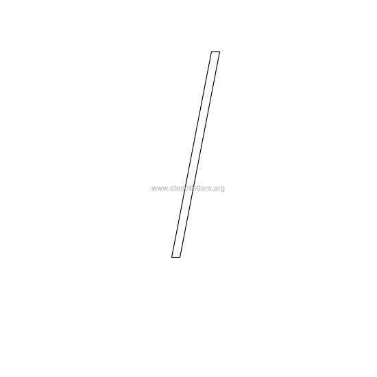 uppercase italic wall stencil letter i