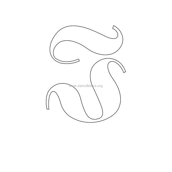 uppercase old-english wall stencil letter i