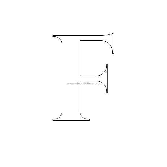 roman wall stencil letter f