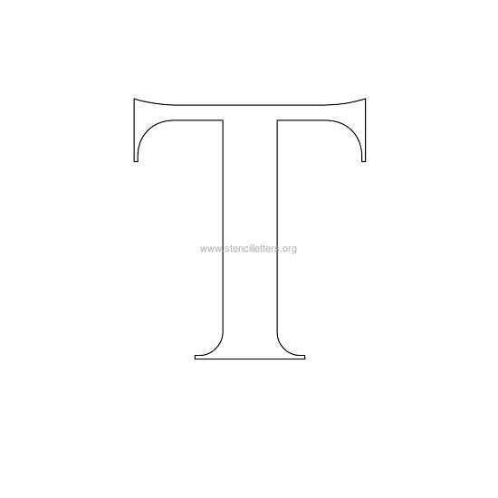 roman wall stencil letter t