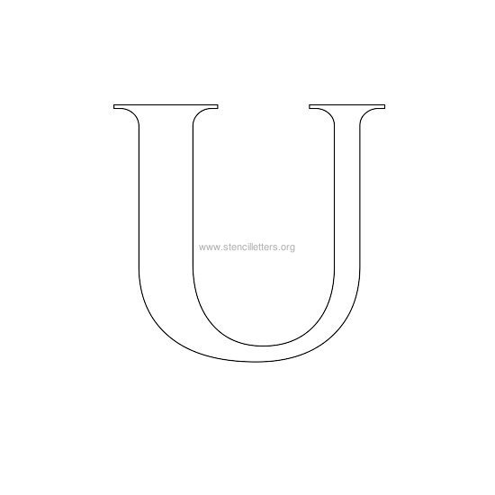 roman wall stencil letter u