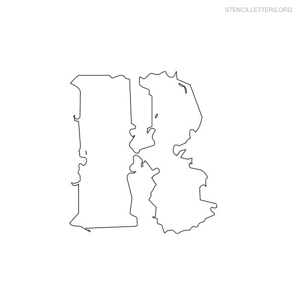 Stencil Letter Bubble R