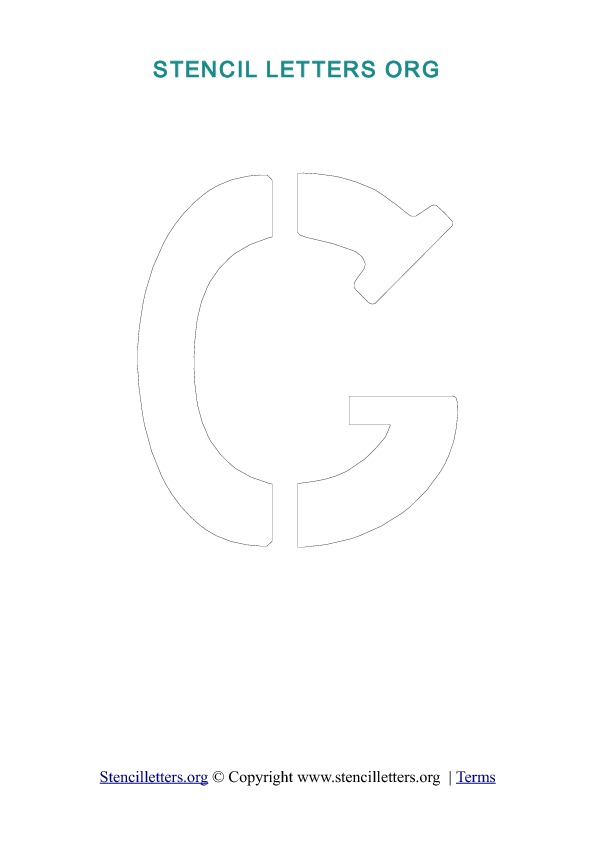 PDF Stencil Template Outline G