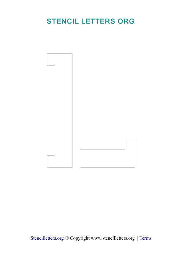 PDF Stencil Template Outline L