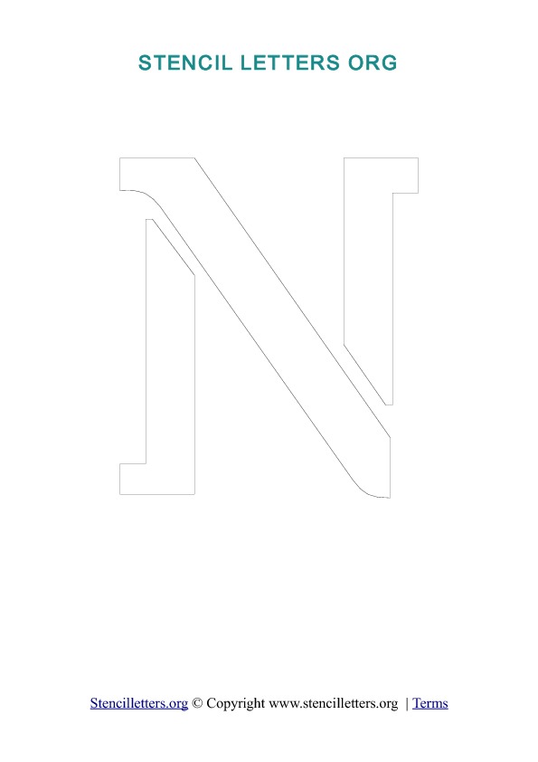 PDF Stencil Template Outline N
