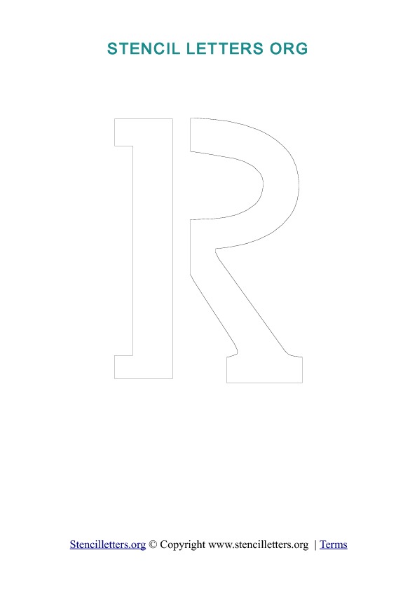 PDF Stencil Template Outline R