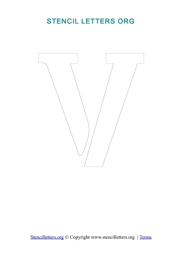 PDF Stencil Template Outline V