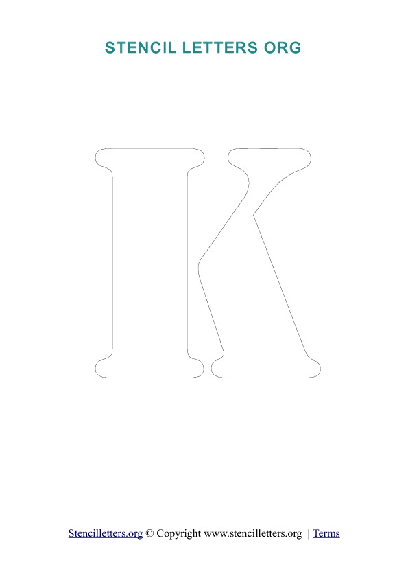 PDF Stencil Template Outline K