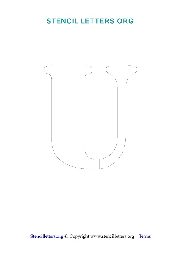 PDF Stencil Template Outline U