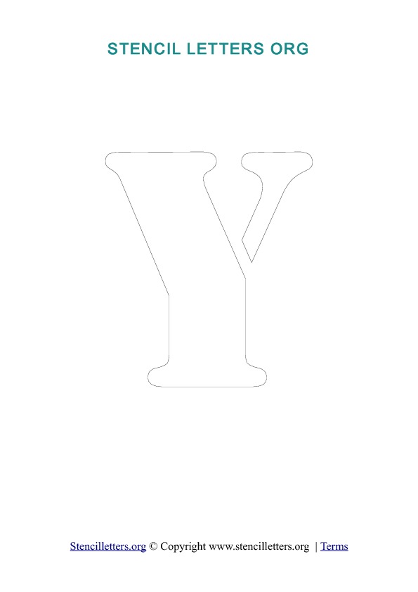 PDF Stencil Template Outline Y