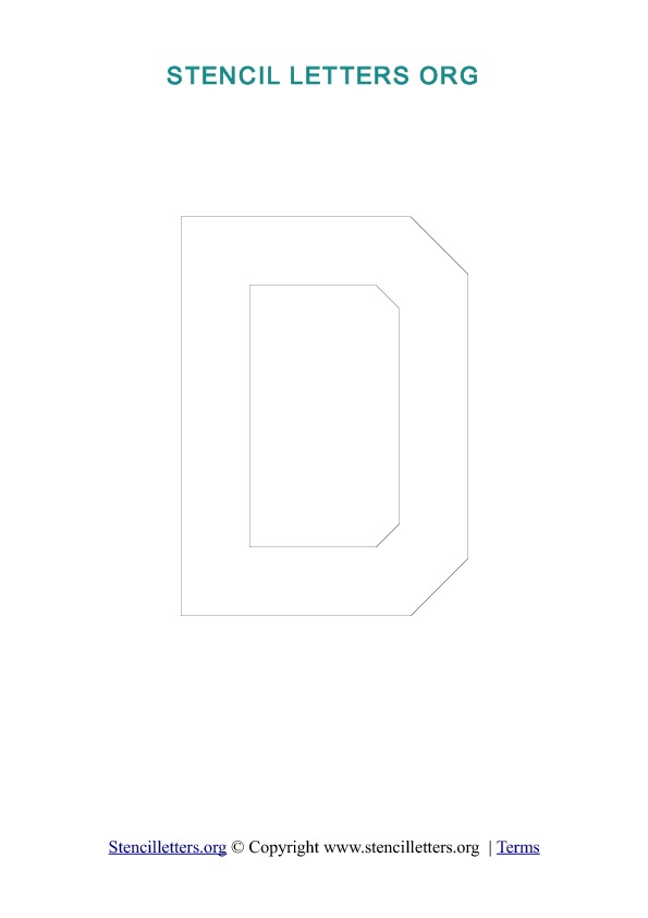 PDF Stencil Template Outline D