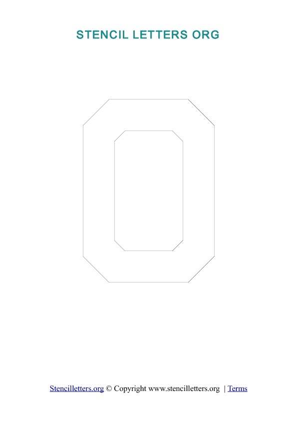 PDF Stencil Template Outline O