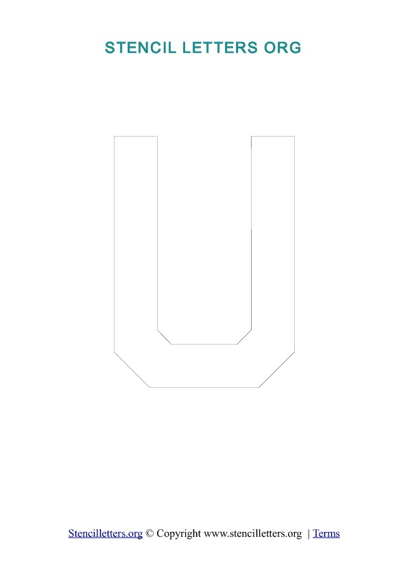 PDF Stencil Template Outline U