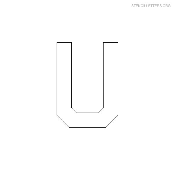 Stencil Letter Military U