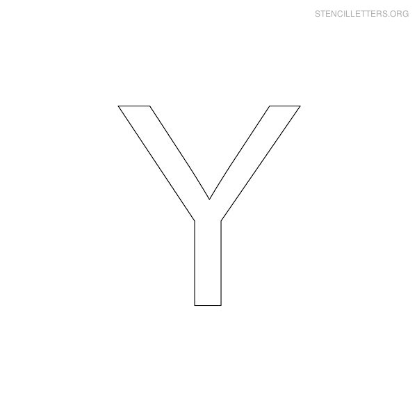 Stencil Letters Y